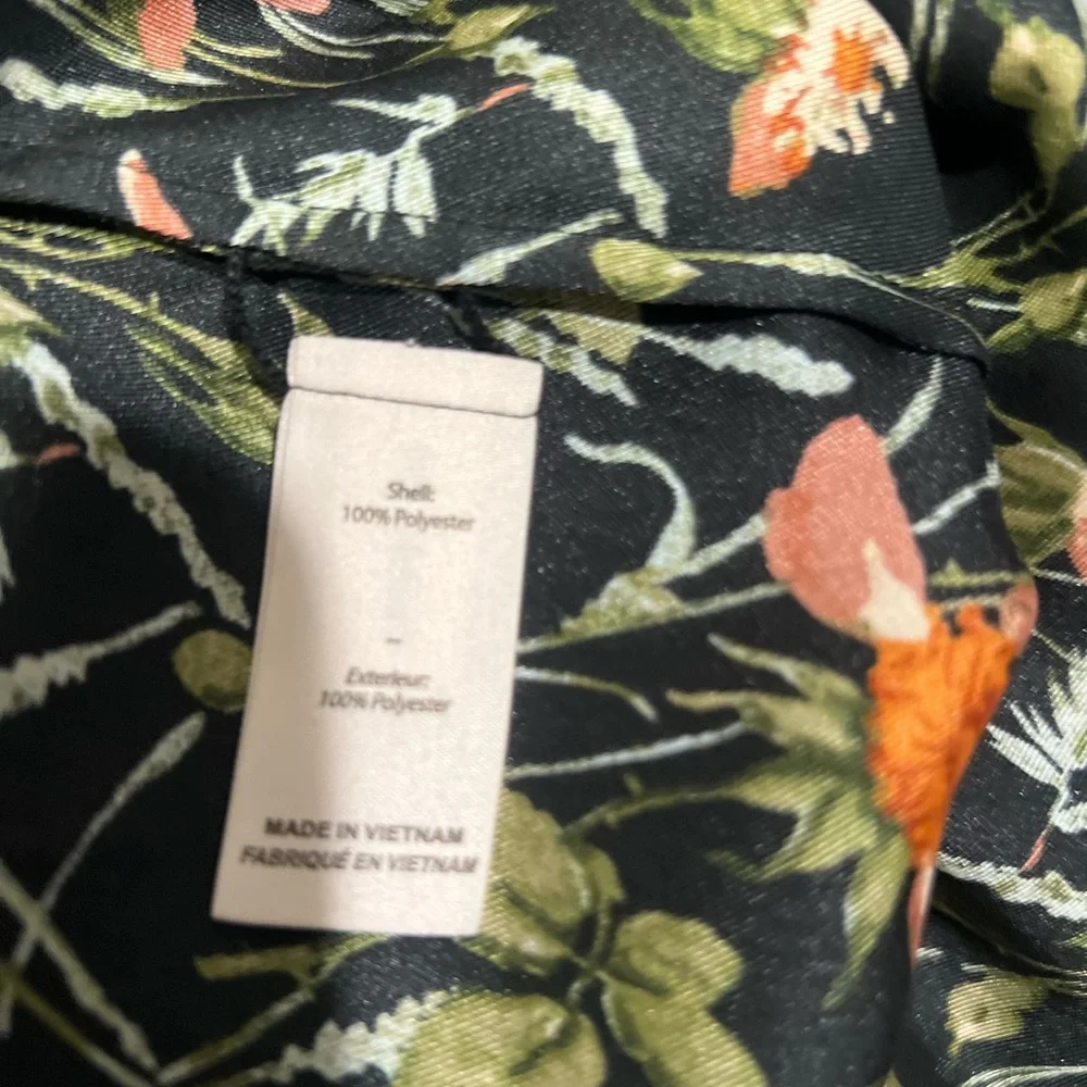 Cinq à Sept Black top with Orange Floral Design - Picture 8 of 8
